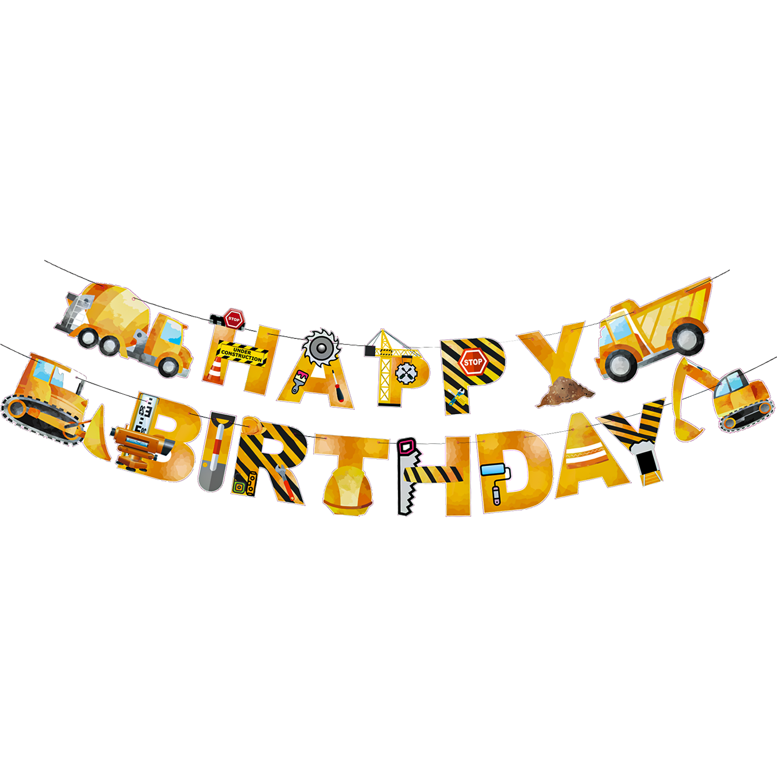 Bouwtafelkleed Dump Truck Tafelkleed Wegwerptafelkleed voor Bouw Verjaardagsfeestje Decoratiebenodigdheden