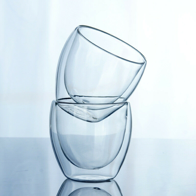 FAROOT 150-450ml Double Wall Cup Koffie Glas Thee Geïsoleerde Mok Espresso Cup Wijn Bier Anti-Warmte transparant Glas