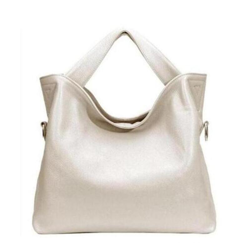 Europese Stijl Vrouwen Handtassen Zilver Vrouwen Messenger Bags Leisure Vrouwelijke Tote Mode Grote Capaciteit Schoudertassen: WHITE