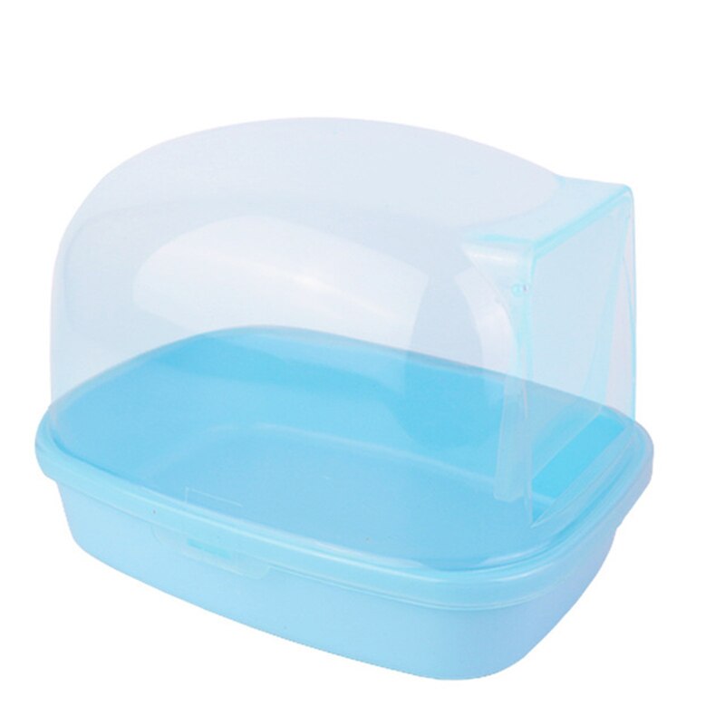 Chinchilla Bad Gladde Plastic Droge Zandbak Douche Toilet Grote Ruimte Eekhoorn Egel Sauna Kleine Dier Accessoires: Blue