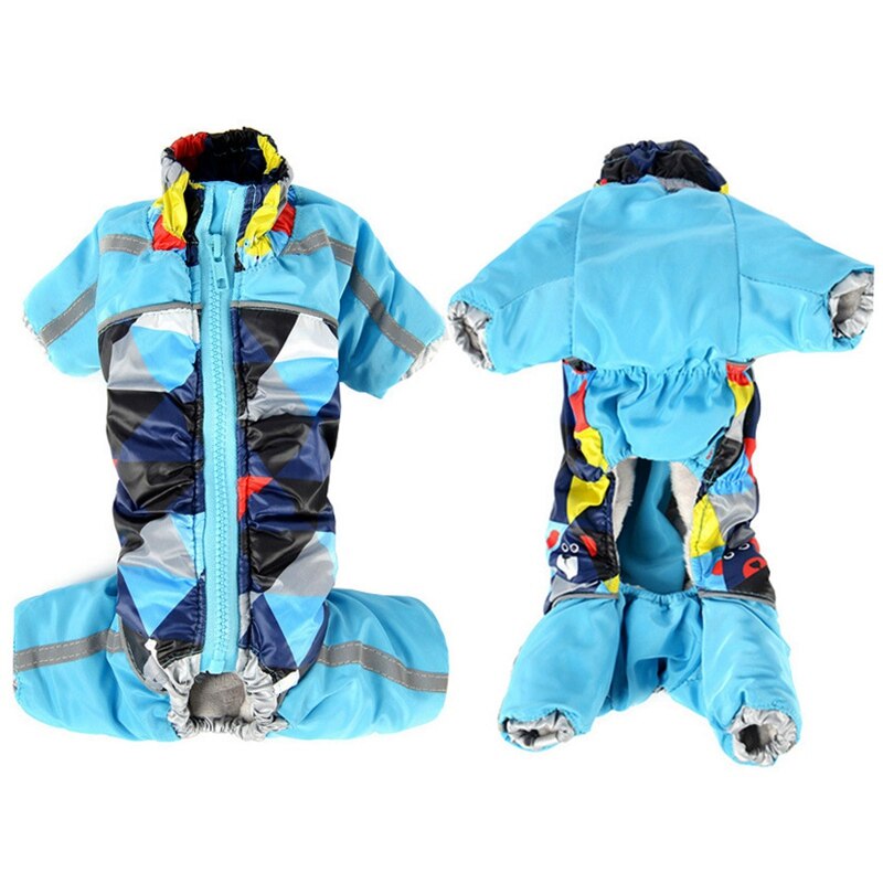 Winte Dog Coat Puppy Jumpsuit Clothes Camo Pattern Small Dog Jacket Hoodies Chihuahua Yorkie Clothing Wool Coat Cat Costumes N06: Blue / M