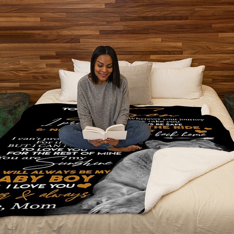 Personalized To My Daughter Quilt/Fleece Throw Blanket - Gift Idea For Daughter From Mom/Mother's Day - You Will Always Be My Baby Girl