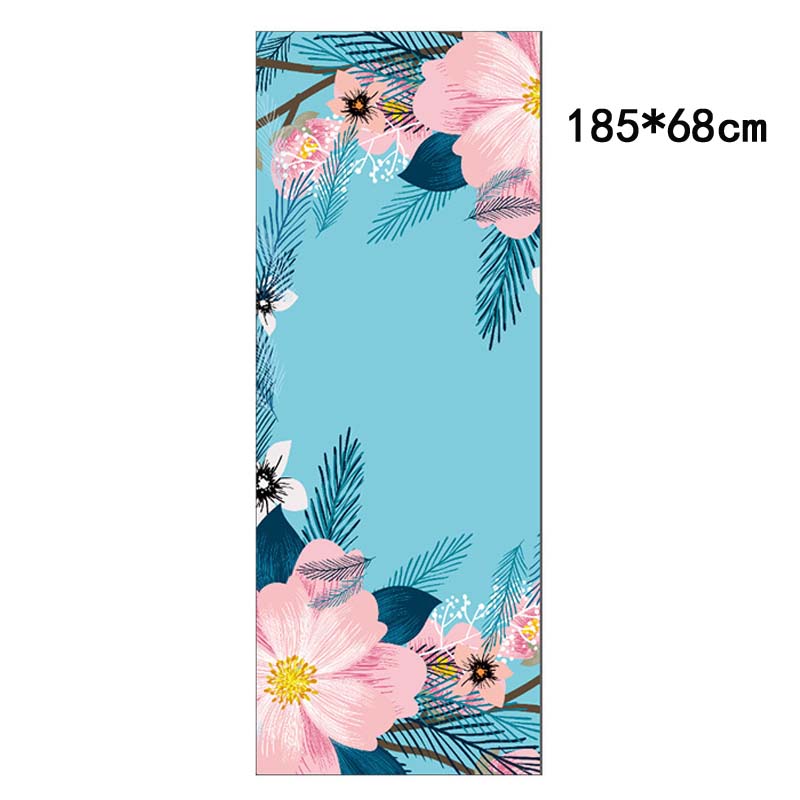 Toalla de Yoga antideslizante para viajes, manta plegable para ejercicio físico, Pilates, esterilla de Yoga impresa de secado rápido, cubierta de 185x68cm: 6