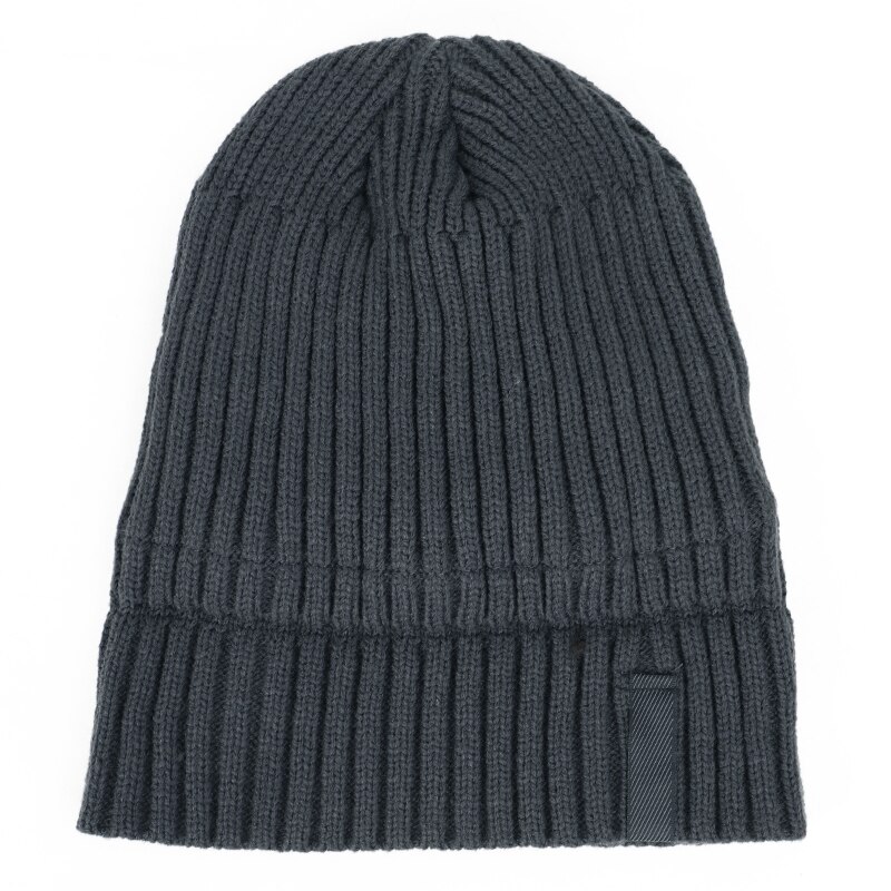 Winter Plus Velvet Thick Warm Knit Hat Women Men Solid Color Casual Beanies Soft Cap Bonnet Cotton