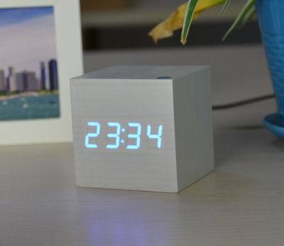 FiBiSonic Upgrade LED Alarm Clock,despertador Temperature Sounds Control LED display desktop Digital table clocks