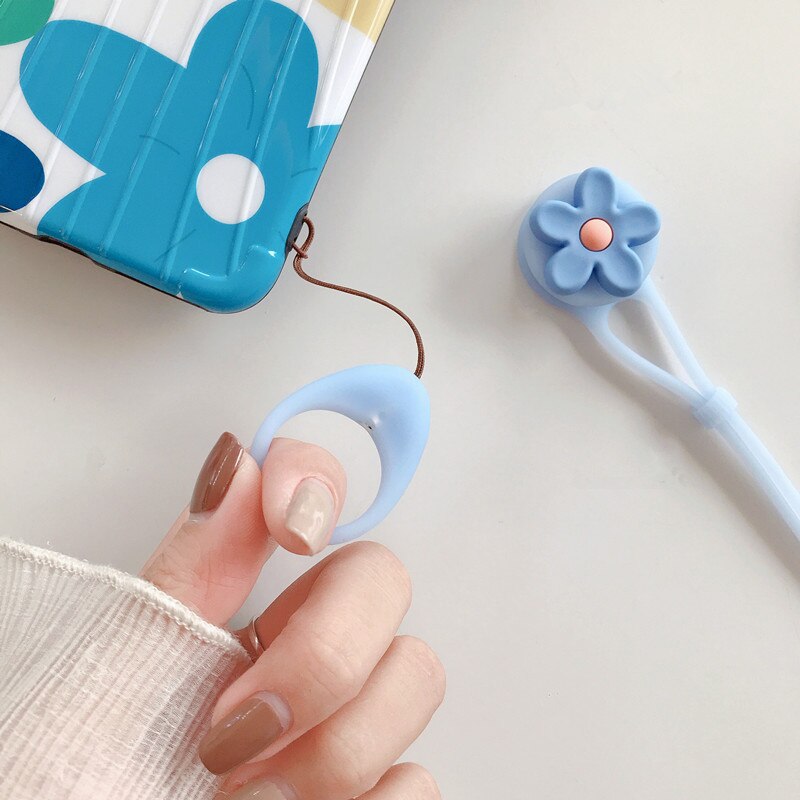 Mignon fleur téléphone Mobile sangles corde bande dessinée sangle cou lanières sangle pour coque de téléphone longue corde Lariat pour chaîne de carte nominative