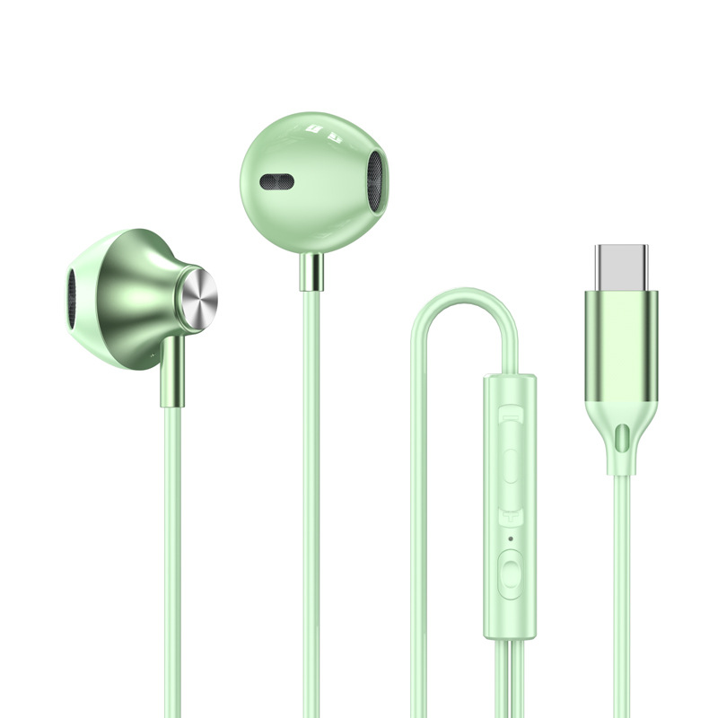Typ C 3,5mm HIFI Stereo Verdrahtete Kopfhörer Schwere Bass in Ohr Kopfhörer Mit Mic Ohrhörer Lärm die Ermäßigung Gamer Headset für Xiaomi: Silber