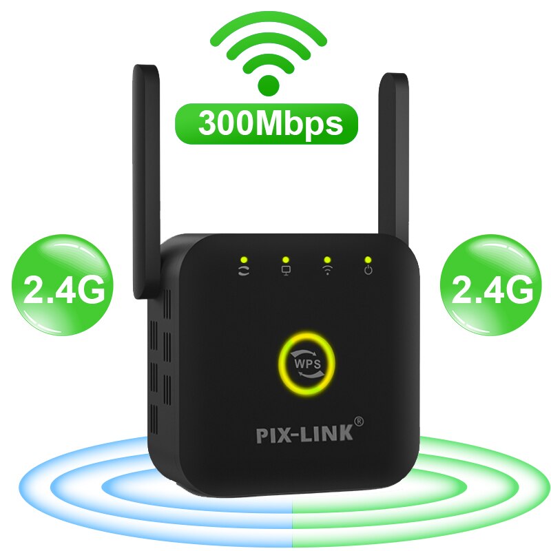 5G Wifi Repeater Wifi Signaal Versterker 5 Ghz Wireless Network Wifi Router 1200M Access Point Lange Range Extender wi-fi Booster: US Plug / 2.4G 300M Black