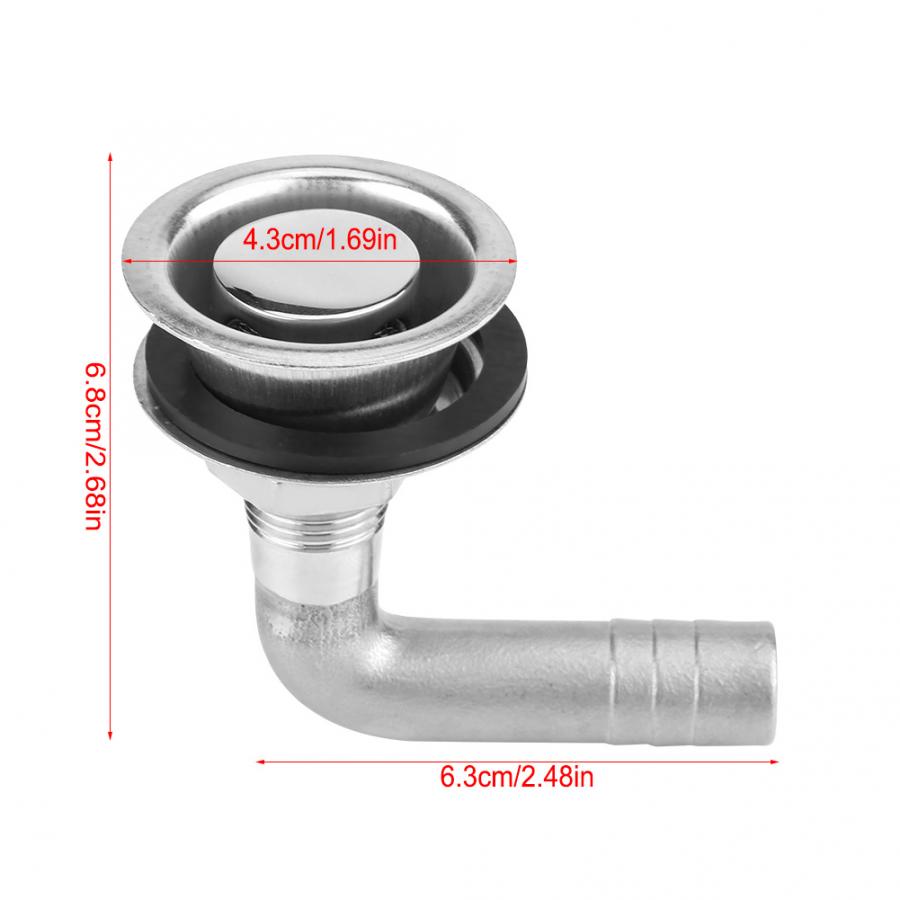 90 Degrees Stainless Steel Marine Boat Flush Mount Fuel Gas Tank Vent for 5/8" Hose Boat Accessories Marine Tank Vent