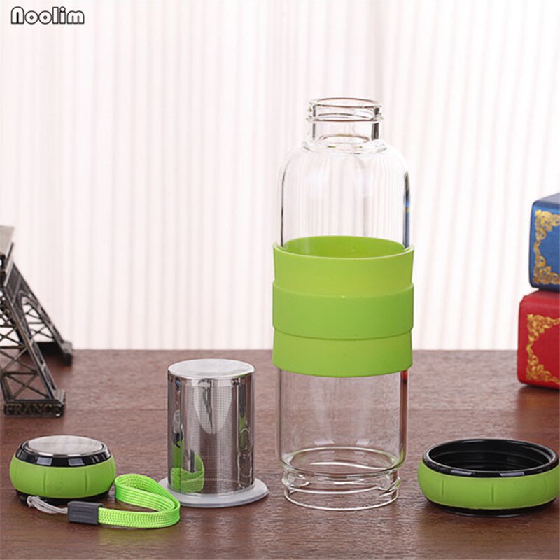 420ml bærbar græskar forretning gennemsigtig vandglas med te infusionsvæske anti skold udendørs flaske fødselsdag drinkware