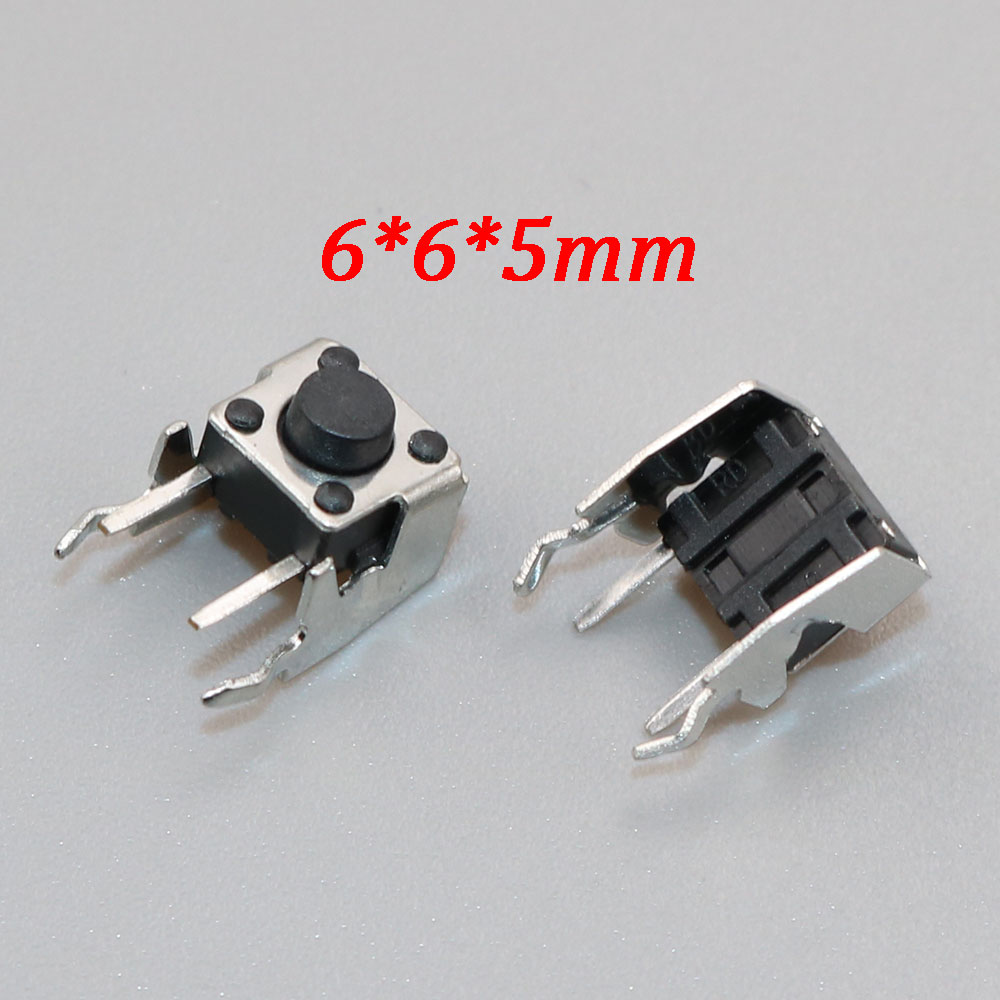YuXi 10 Uds interruptor de botón táctil llaves de Control remoto de coche botón táctil Micro interruptor momentáneo SMD DIP 2*4 3*6 4*4 6*6: Negro