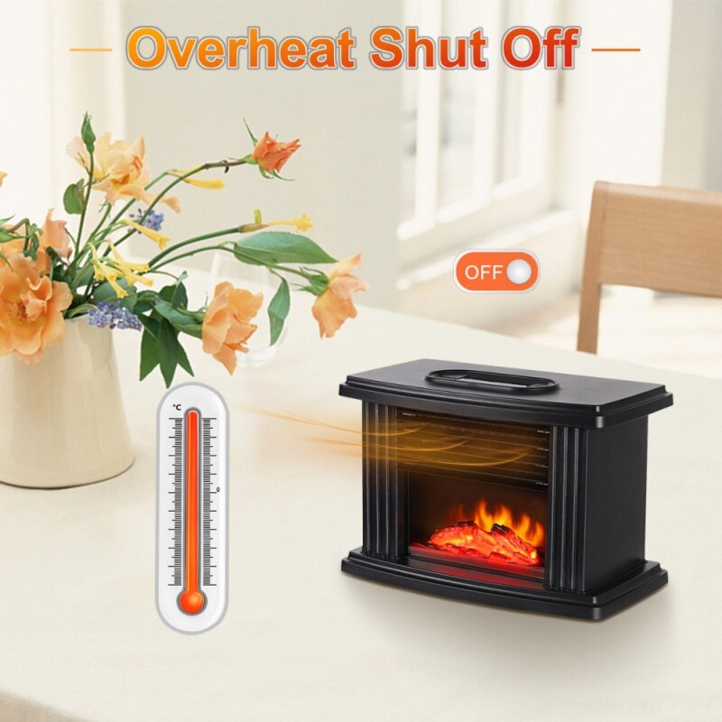 Fan Heater Electric Heater With 12H Timer,3 Gear Adjustable Personal Space Warmer PTC Heating