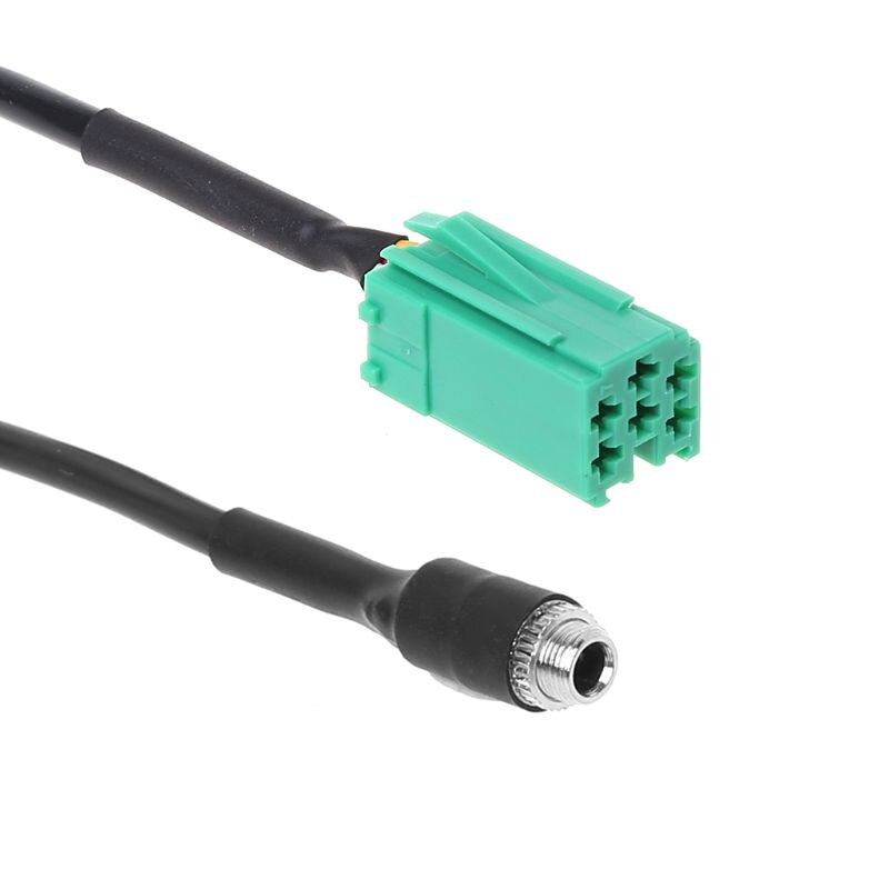 Mini-iso 3.5mm hunstik kabel adapter kabel til renault clio megane scenic 2005 radio cd afspiller