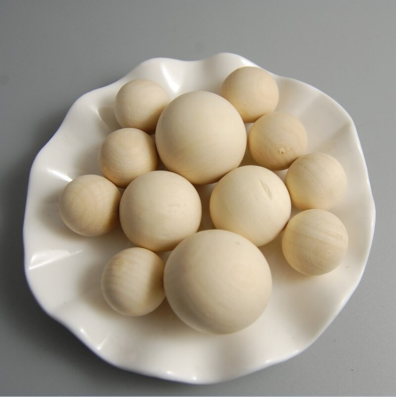 DIY Natural Ball Round Spacer Wood Beads Eco-Friendly Lead-Free Natural Color Wood Jewelry Wooden Beads Jewelry Making No Hole