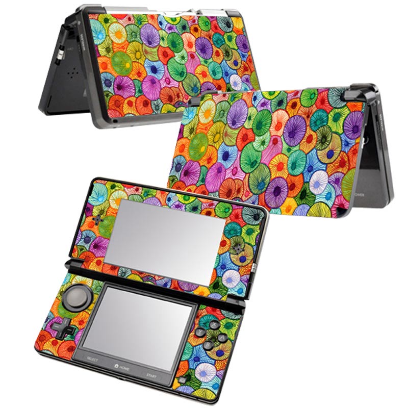 Flower For Nin tend 3DS console sticker For Nintend 3ds Skin Sticker 3ds Game Console Vinyl Sticker for 3ds protect skin: TN-3DS-0481