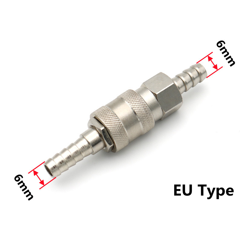 Manguera neumática de 6, 8, 10mm, estándar europeo, UE, Japón, tipo C, conector de liberación rápida, acoplador de manguera para compresor de aire: Transparente