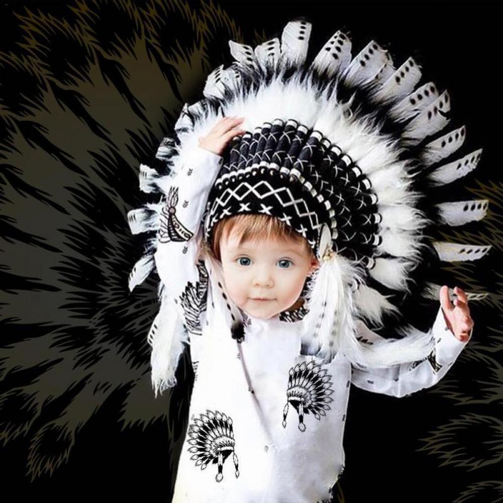 Sombrero especial, tocado sintético duradero, tocado indio nativo americano de plumas sintéticas