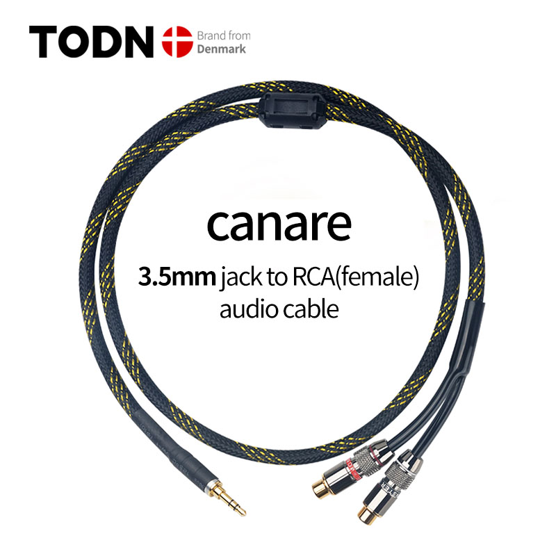 TODN HiFi-Kabel Audio RCA-Kabel Audiosignalkabel Stecker 3,5 mm Aux-Stecker konvertieren 2 Cinch-Buchsen Stecker