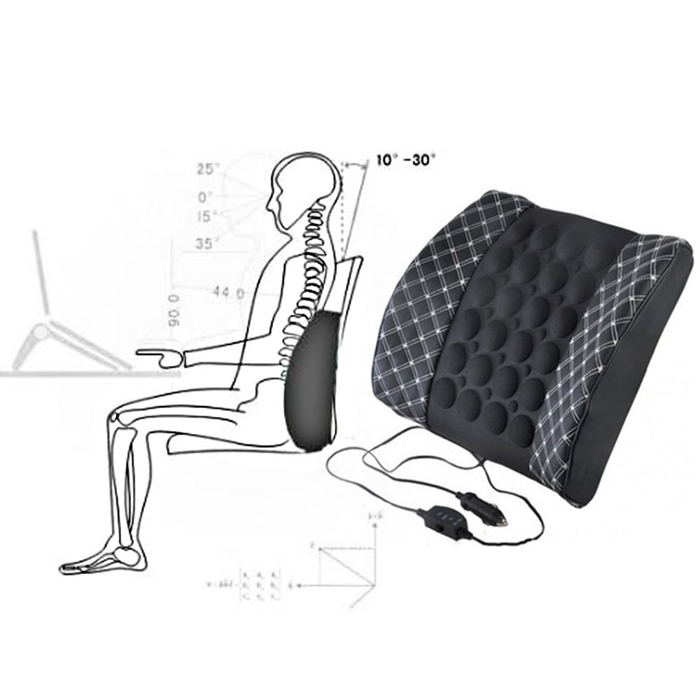 Chair Waist Sofa Vibration Healthcare Lumbar Pad Electric Massage Lumbar Cushion For Car Office Seat Support Rest Back Pillow