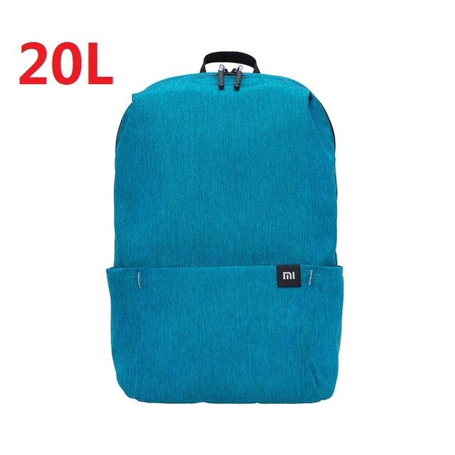 Xiaomi mochila original de 20l, mochila impermeável colorida de esportes, bolsa de peito unissex, mochila pequena de viagem para acampamento, bolsa de armazenamento para homens e mulheres: Light Blue -- 20L