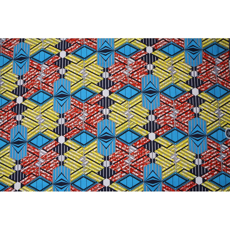 Pagne africain de , tissu imprimé coloré Wax, 6Yards par lot
