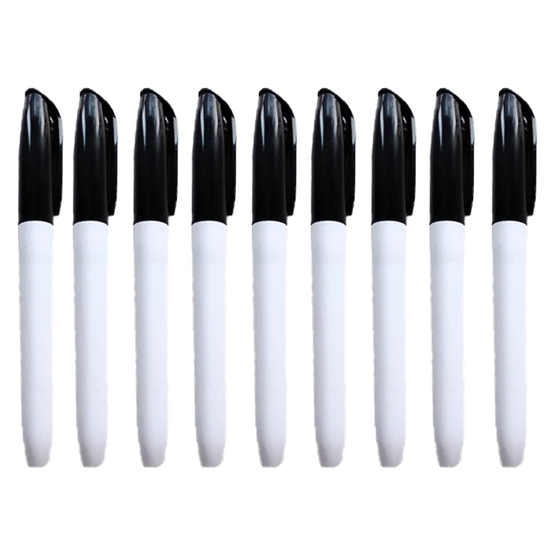 4/12 stuks whiteboard markeerstift af te vegen sneldrogende marker op waterbasis repetitief uitwisbaar zwart voor leraar schoolkantoor: Light Grey