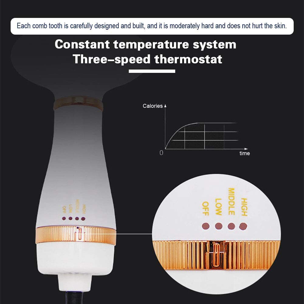 Hair Fur Blower Pet Dog Hair Dryer Comb Grooming 2-In-1 Adjustable Temperatures Settings Cat Dog Dryer Comb Brush Low Noise