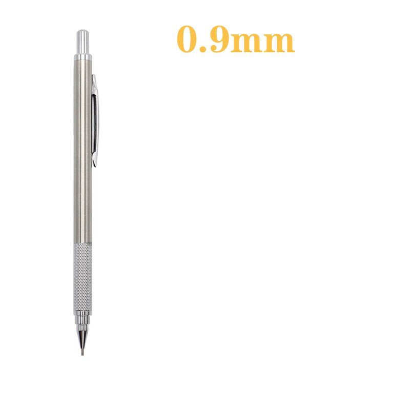 Metal Mechanical Pencil With Constant Core 0.5 0.7 0.9 1.3 2.0 Mm For Primary School Students business people: 1 pencil 0.9mm