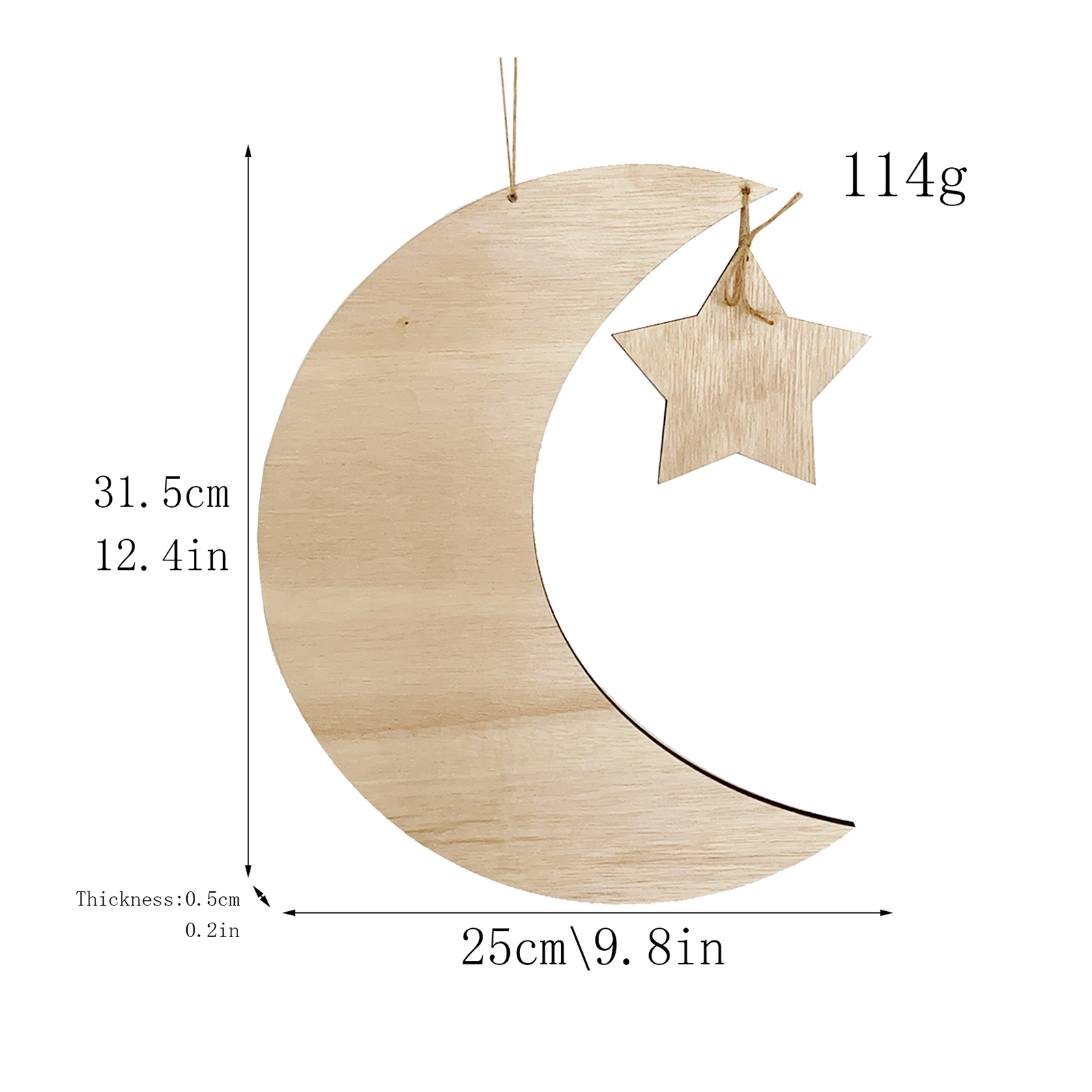 Bandeja de frutas de madera, bandeja para servir comida con forma de luna y estrella, decoración de mesa islámica, decoración del hogar de Ramadán para cena familiar, suministros de cocina: Verde claro