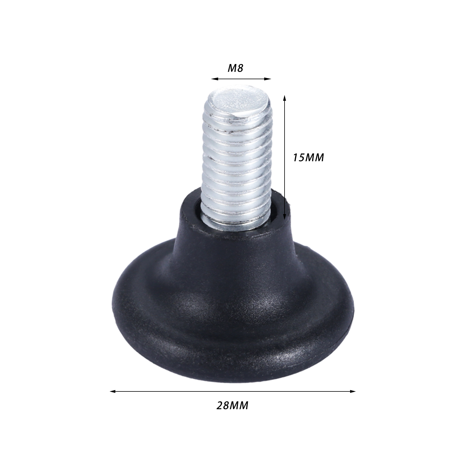 Pie nivelador con tornillo M8 para muebles, 10 piezas, M6, diámetro ajustable, para mesa de casa, escritorio