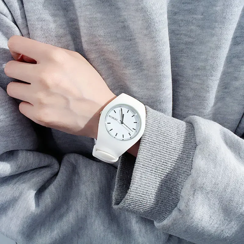 Jelly Silicone Watch Women Casual Geneva Sport Watches reloj mujer Quartz Wristwatch Men Watch reloj hombre