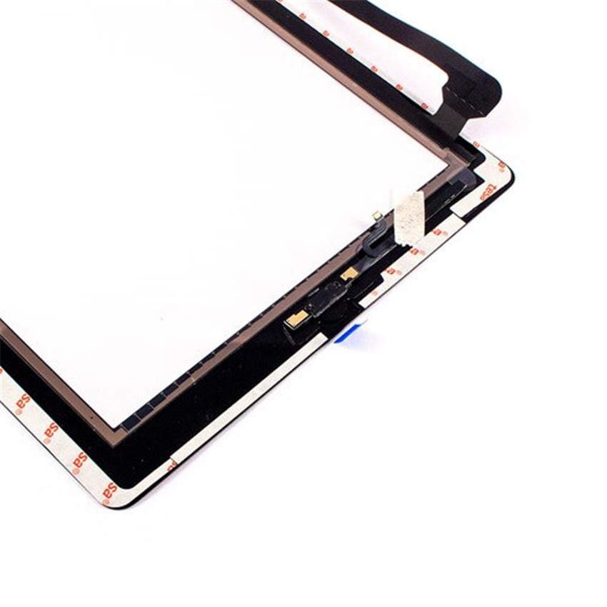 Écran tactile de remplacement pour iPad 2 3 4 assemblage de numériseur tactile avec bouton d'accueil Flex et adhésif A1416 A1430 A1403 A1458