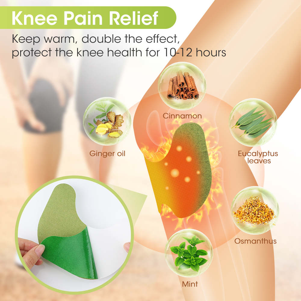 12 stücke Wermut Knie Pflaster Rücken Hals Knie Patch Extrakt Analgetikum Knorpel Schmerz linderung Patch selbst erhitzende Kräuter aufkleber