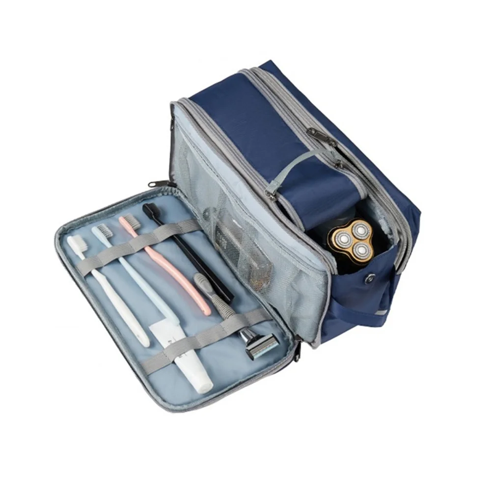 Torba na przybory toaletowe o dużej pojemności robić wygodnej podróży Wielowarstwowy, otwarty organizer na przybory robić makijażu Ręczna torba robić przechowywania kosmetyków: Czerwony