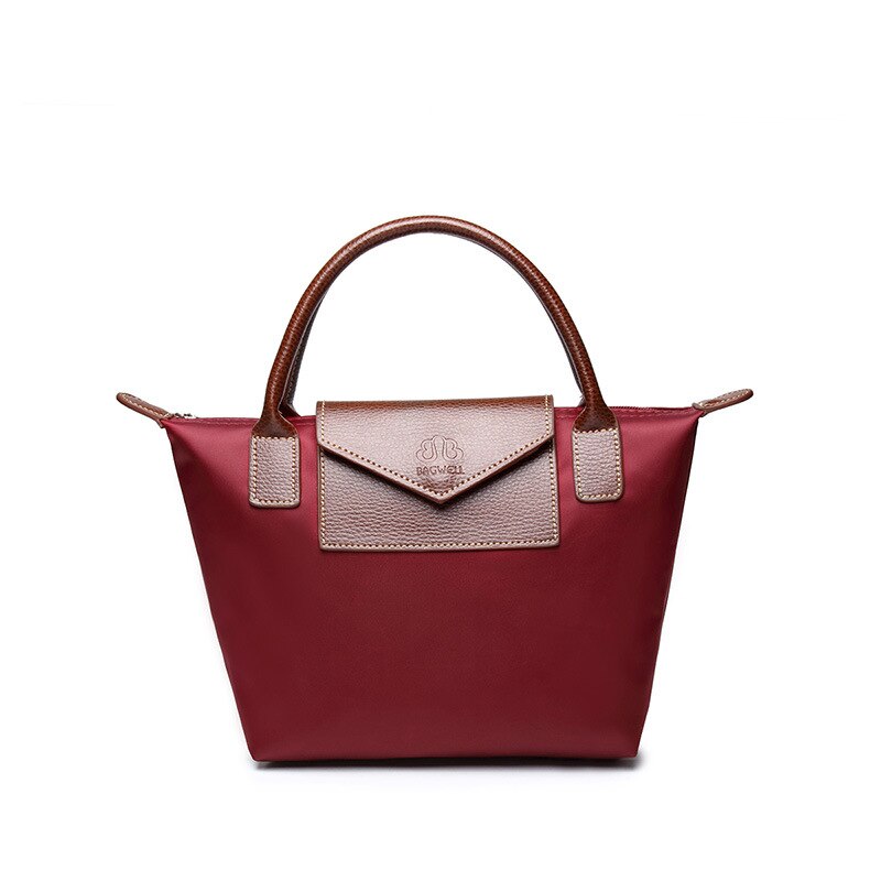 Oxford dumpling stor kapacitet hobos skulder håndtaske shopping tote strand tasker med top håndtag til kvinder håndtasker 3 størrelser: Rød / Lille