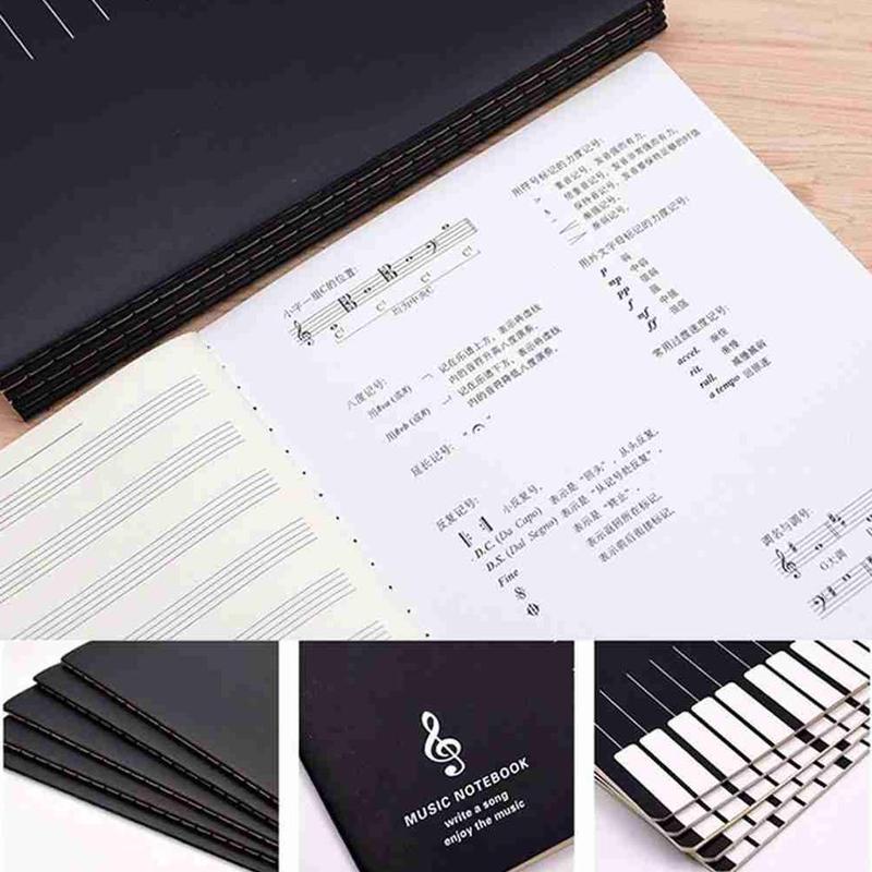 1Pcs Student Music Score Practice Notebook Violin Piano Guitar 18 Pages Stave Book Music Exercise Book