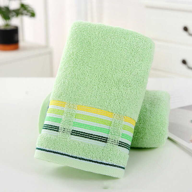 Korkealaatuinen puuvillapyyhe, kasvopyyhe urheilupyyhe miehille ja naisille, aikuisille ja lapsille, pyyhe 35*75cm: Vaaleanvihreä