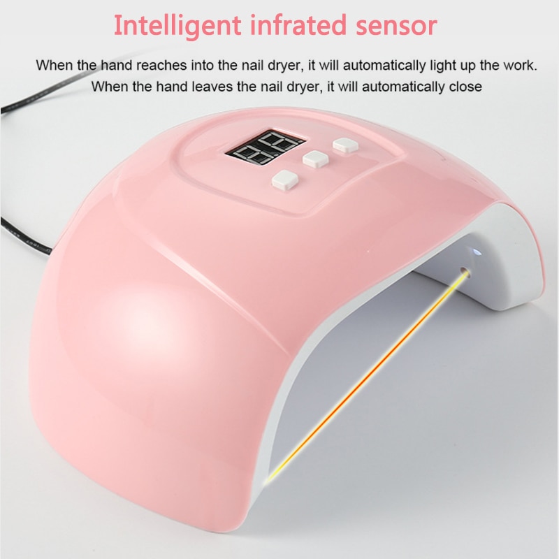 Lámpara UV Led de alta potencia de 120W para secador de uñas, barniz de Gel UV con 60 Led, lámpara para uñas, Gel para manicura y Arte para uñas