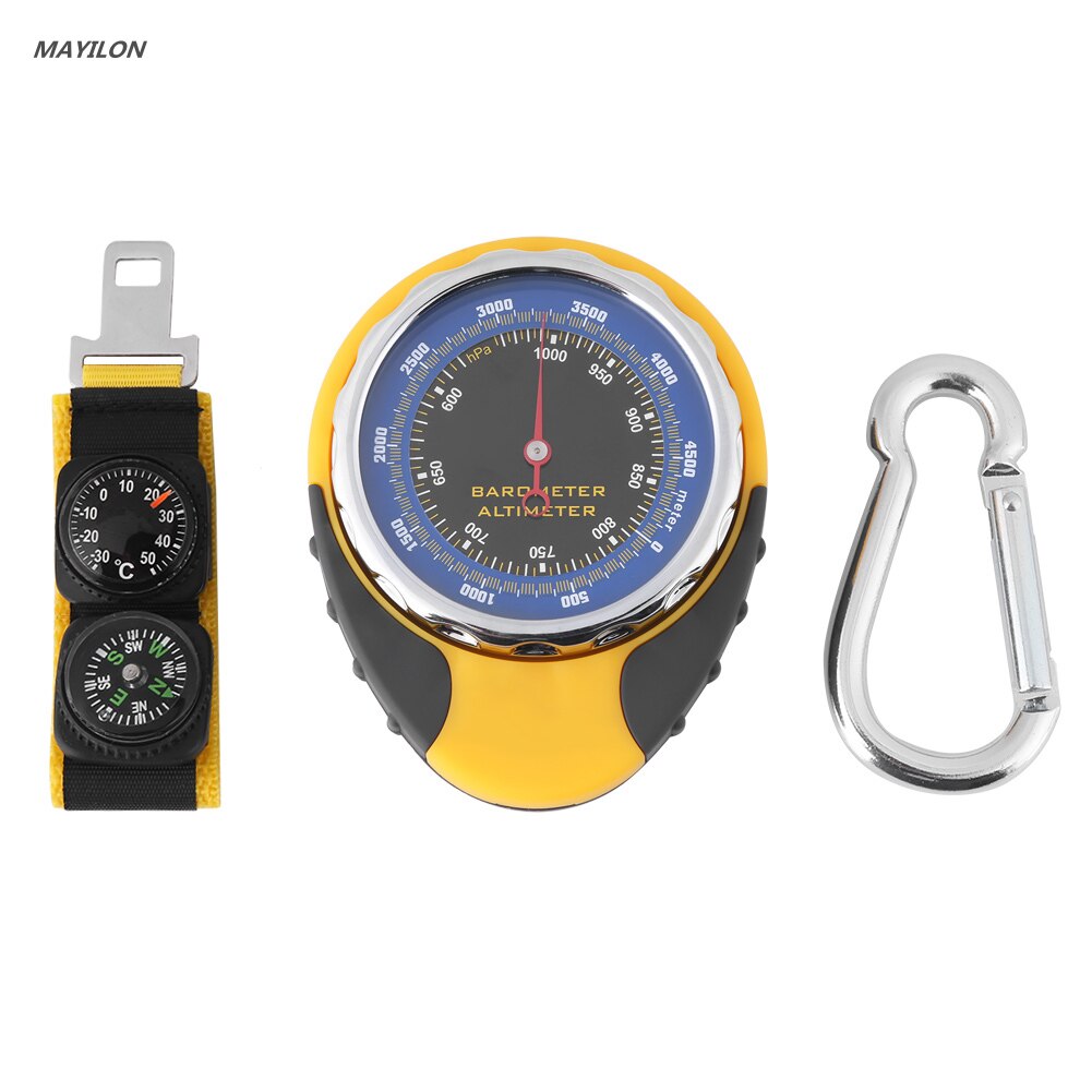 4 In 1 Multifunctional Handheld Altimeter Barometer WITH/Compass Thermometer Tool for Outdoor Hiking Camping