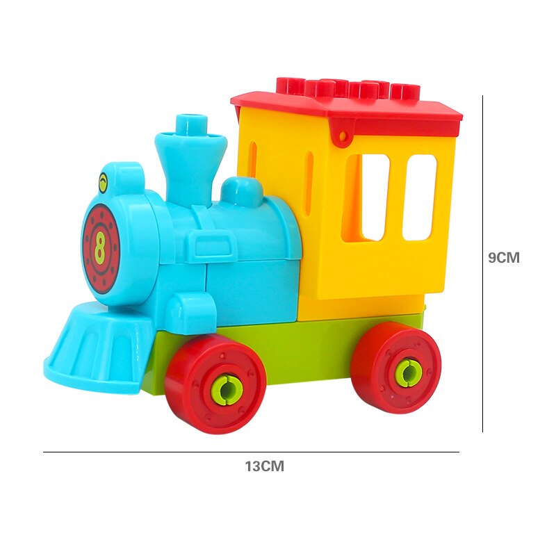 Trasporto ferroviario blocchi di costruzione di grandi dimensioni nuovi accessori pista creativa assemblare giocattoli per bambini mattoni treno urbano compatibile: Locomotive