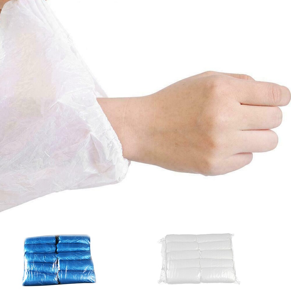 100Pcs/pack Disposable Arm Sleeves Covers Plastic Waterproof Oilproof Oversleeves Home Cleaning Accessaries