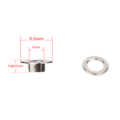 TOP Flat eyelet 100 sets colthes accessories factory direct sales Support 5mm-10mm: 5X9.5X5