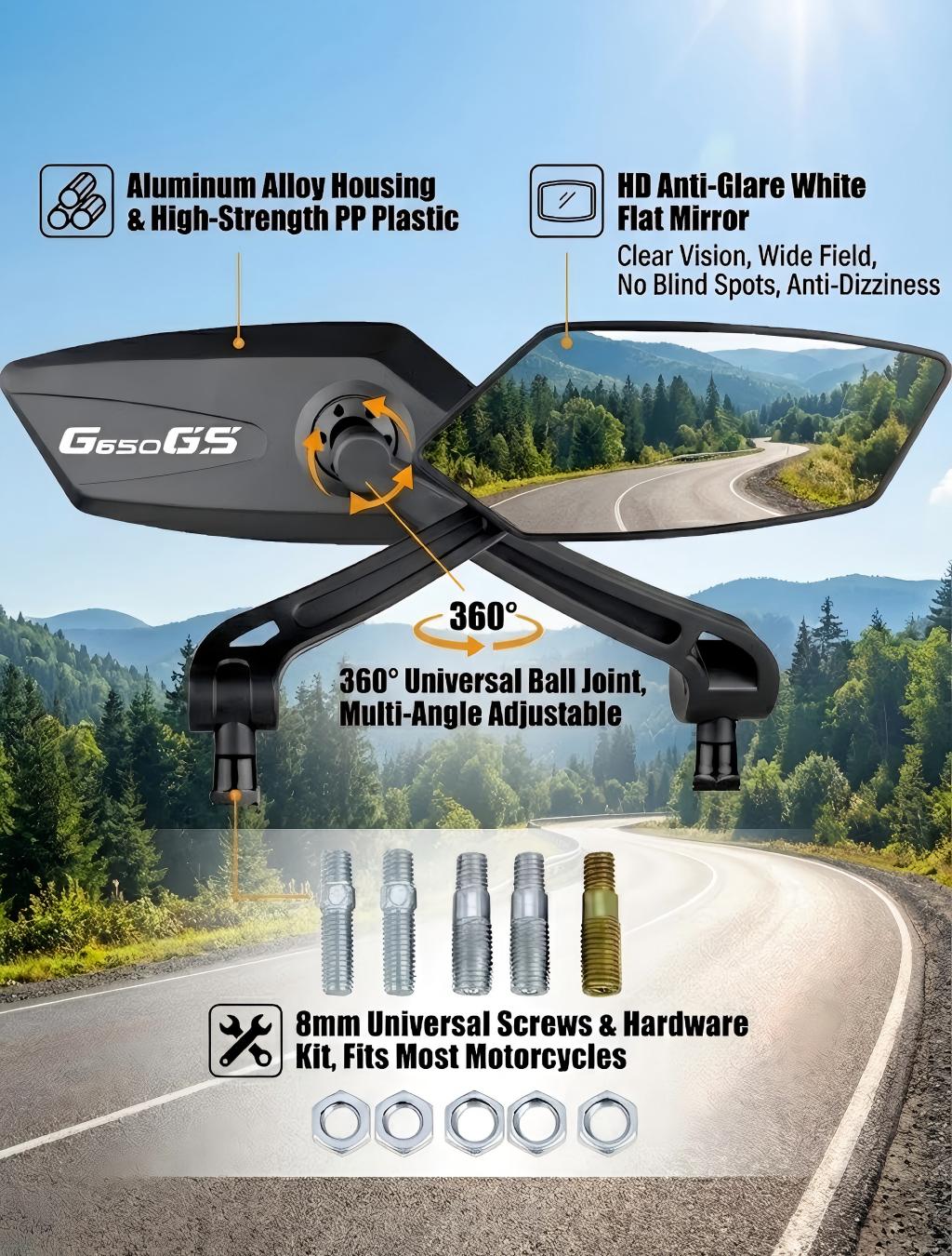 Motorrad-Rückspiegel für G650GS Sertao G 650 GS G650 GS , verstellbare Rückspiegel, Zubehör