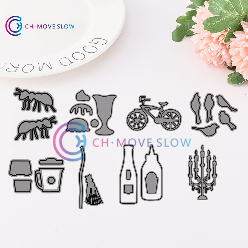 CH Kleine Tiere und landschaft Metall schneiden stirbt schablonen Gruß Karte Dekoration DIY Scrapbooking Sammelalbum Papier Fotoalbum