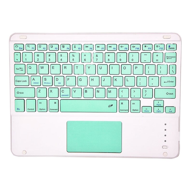 Wireless Bluetooth Keyboard with Touchpad USB Rechargeable Built-in Multi-Touch for PC Laptop Mobile Phone: White