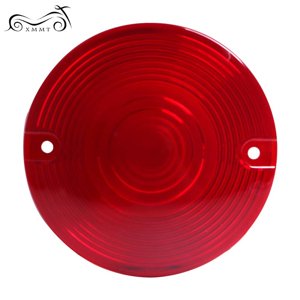 2x Red Turn Signal Light Cover Lens Motorcycle For Harley Dyna Fat Bob Electra Glide Softail