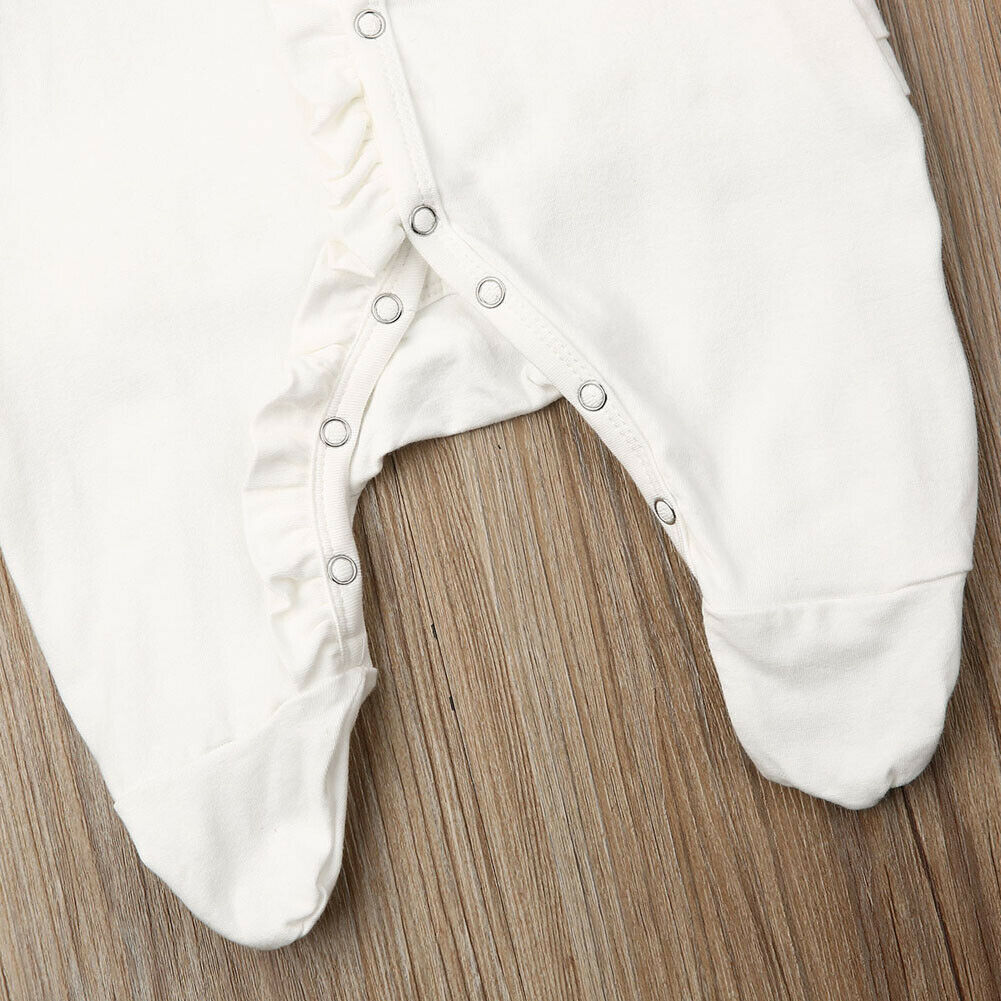 0-12m baby et stykke solide fodtøj tøj nyfødte babyer dreng pige flæser nattøj pyjamas tøj tøj