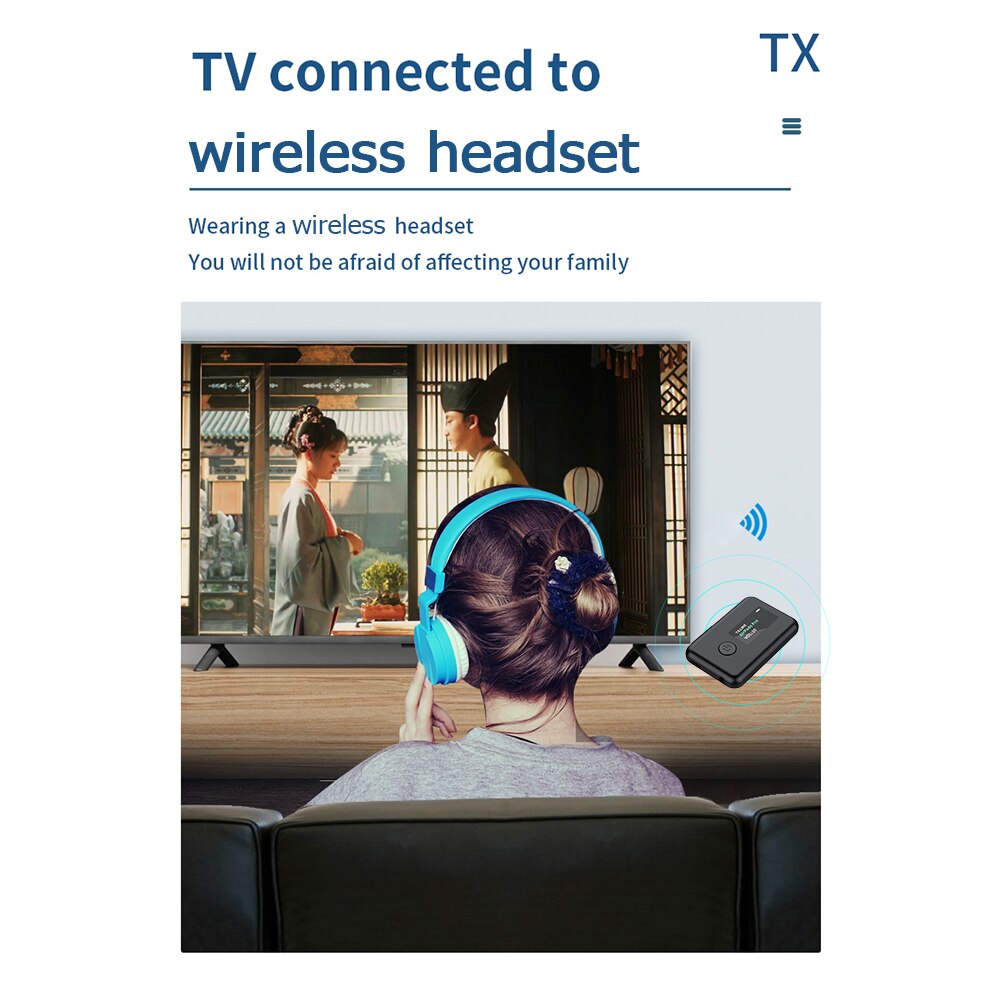 Bluetooth-compatible Adapter Dongle AUX Transmitter Receiver for PC Car Headphones Speaker Network Extender Extension Cable