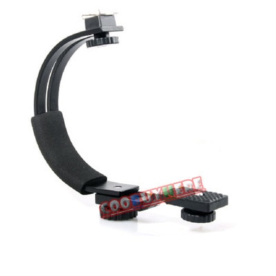100% Camera C-Shape Bracket voor Flash LED Video licht DC DSLR SLR Camera mini DV Camcorder Flitsschoen en Flash Triggers