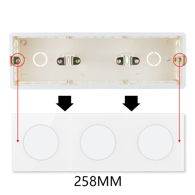 Internal Installation Box Wiring Back Inside Junction Box Junction Box Cassette Dark Box For Triple Socket And Switch 258mm*86mm